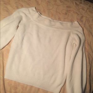 White off shoulder knot top